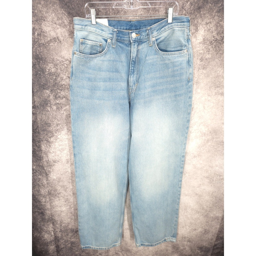 H&M Jeans Mens 34‎ X 32 Blue Baggy Fit Grunge Skater Streetwear Rave Tag 34x34